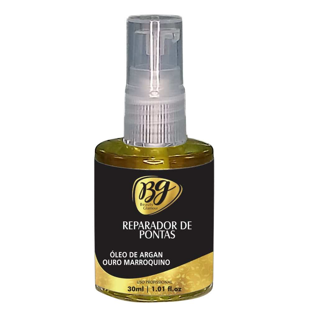 Reparador de pontas com óleo de argan Glamour Hair 30 ml brilho e maciez instantânea