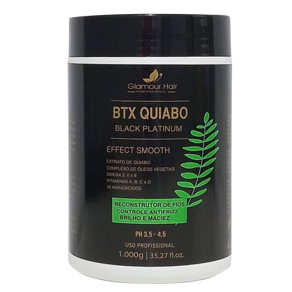 BTX Quiabo Black Platinum 1kg Smooth Effect Reconstrutor Antifrizz