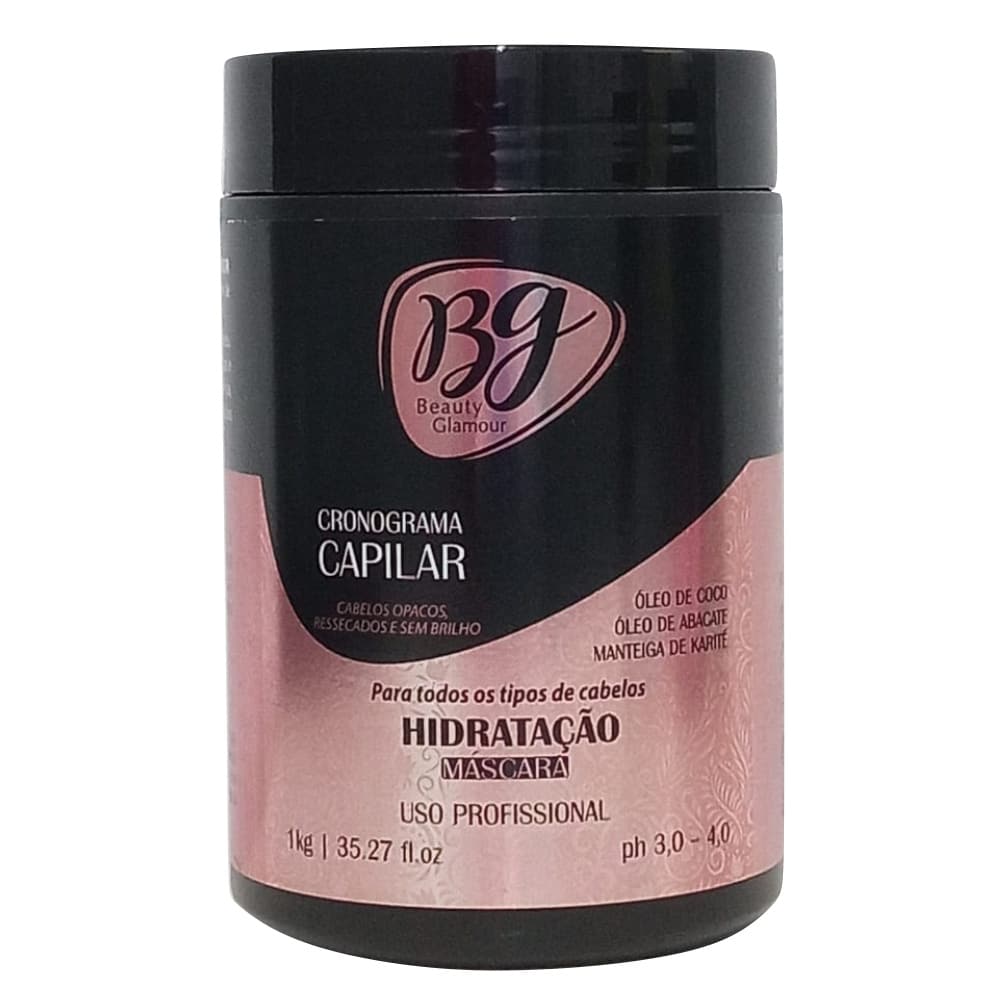 Máscara Hidratação Cronograma Capilar 1kg Óleo de Coco Abacate Manteiga de Karité