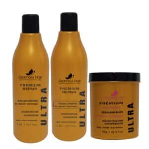 Kit Ultra Rebuilding Reconstrução Cauterização Shampoo 1,5L Condicionador 1,5L Máscara 1kg