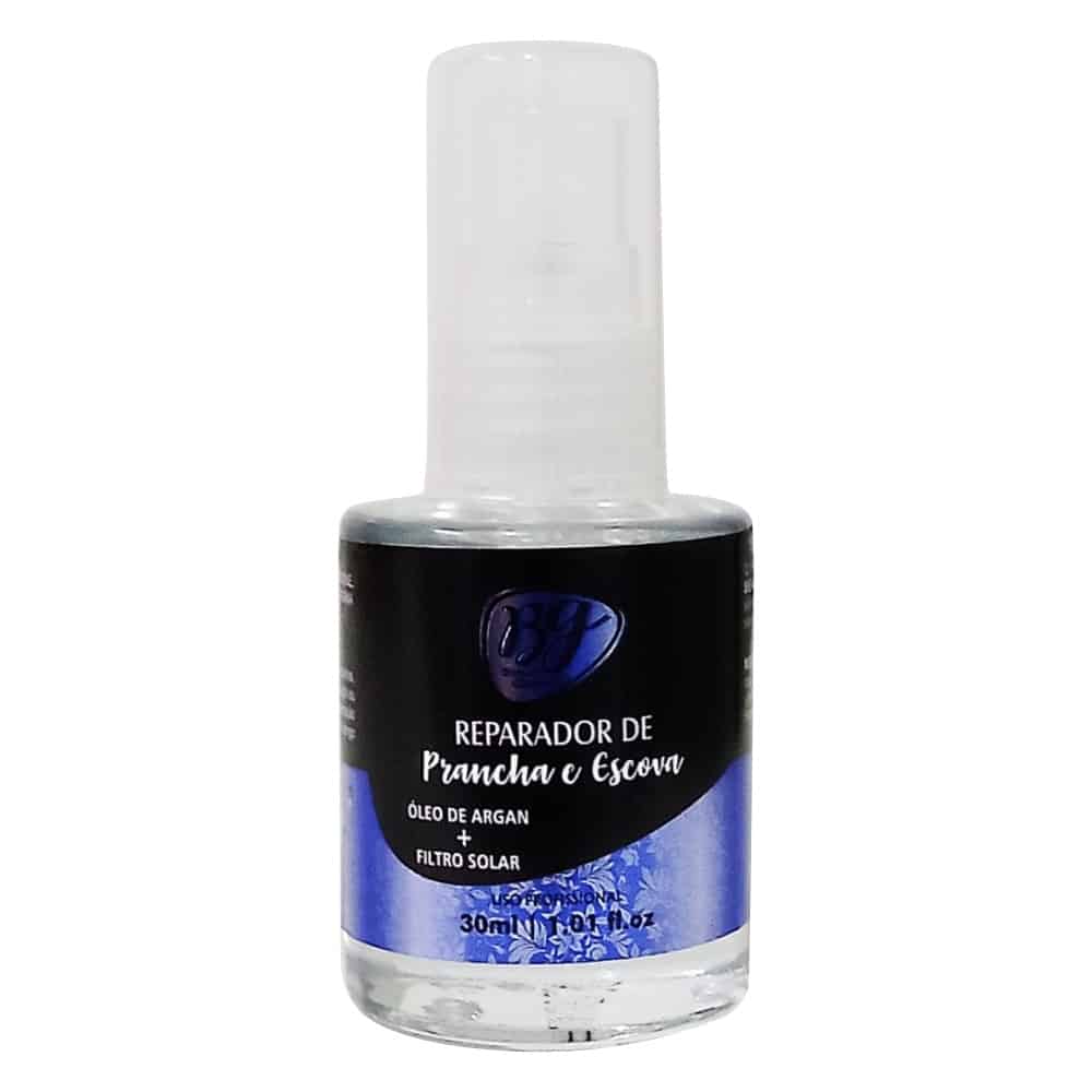 Reparador de prancha e escova para cabelo Glamour Hair 30 ml com óleo de argan e filtro solar