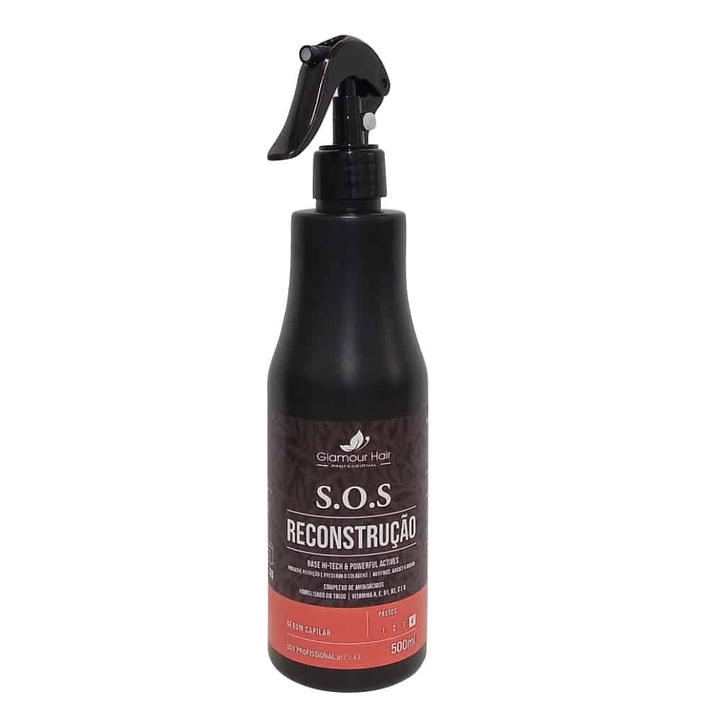 SOS Sérum Capilar 500ml Reconstrução Mini Proteínas do Trigo Vitaminas A E B5