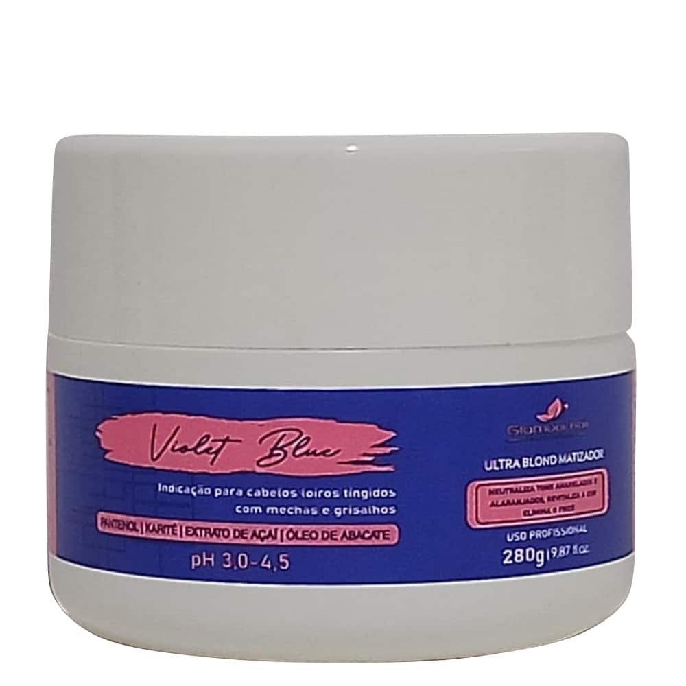 Ultra Blond Matizador Violet Blue 280g Neutraliza Amarelo e Laranja Pantenol Karité