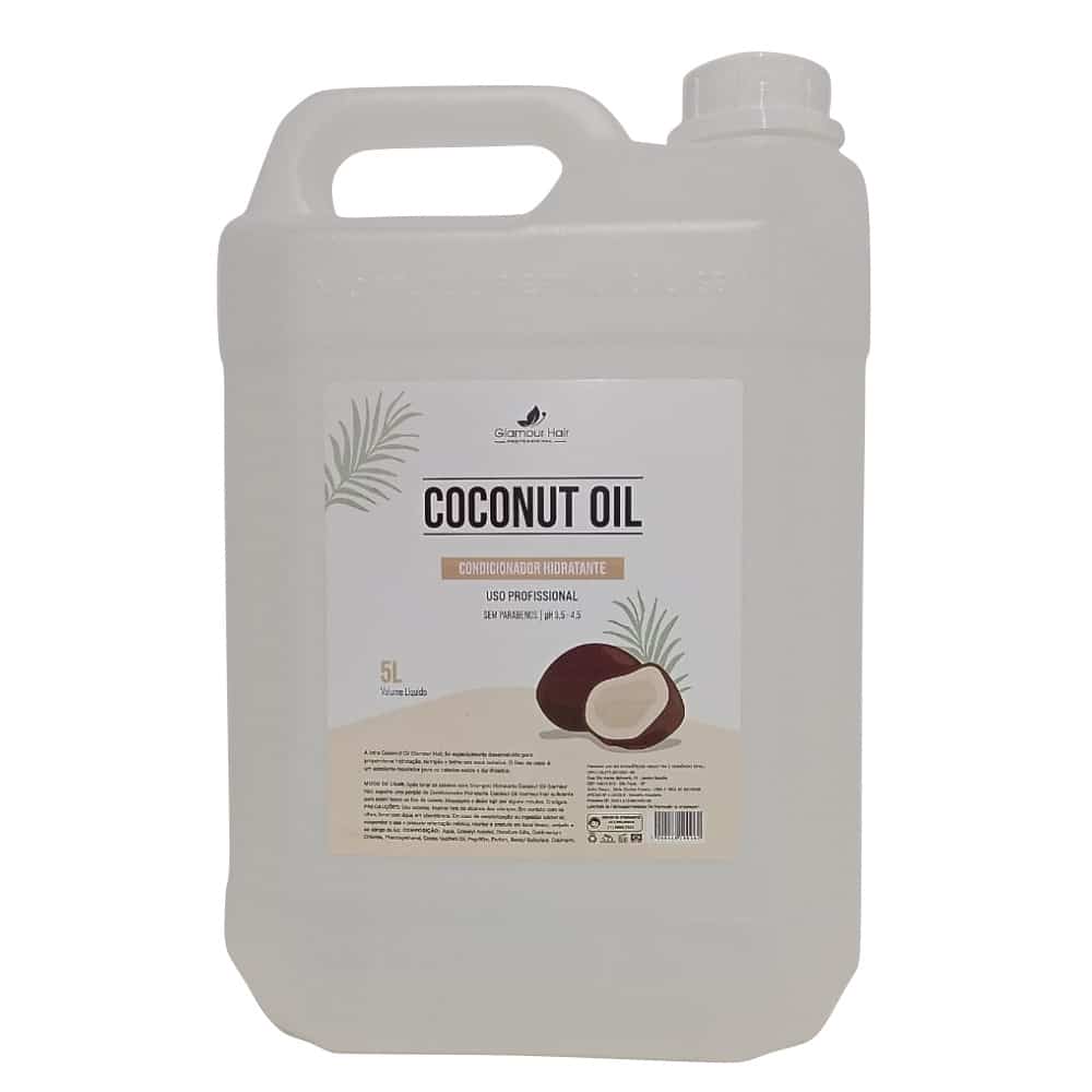 Condicionador Coconut Oil 5 Litros Profissional Selagem e Desembaraço