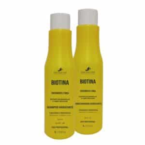 Kit Biotina Crescimento Força 1 Litro Shampoo Condicionador Profissional Sem Sal