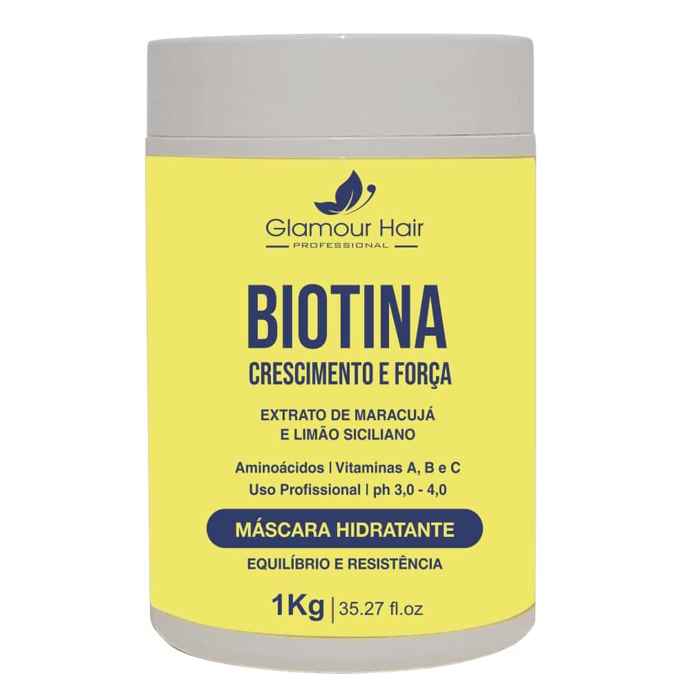 Máscara Biotina Crescimento e Força 280g Glamour Hair