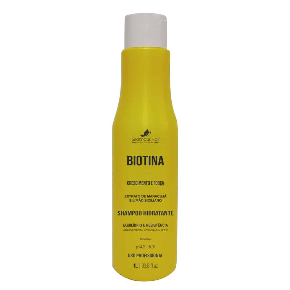 Shampoo Biotina Crescimento e Força 1L Glamour Hair Profissional