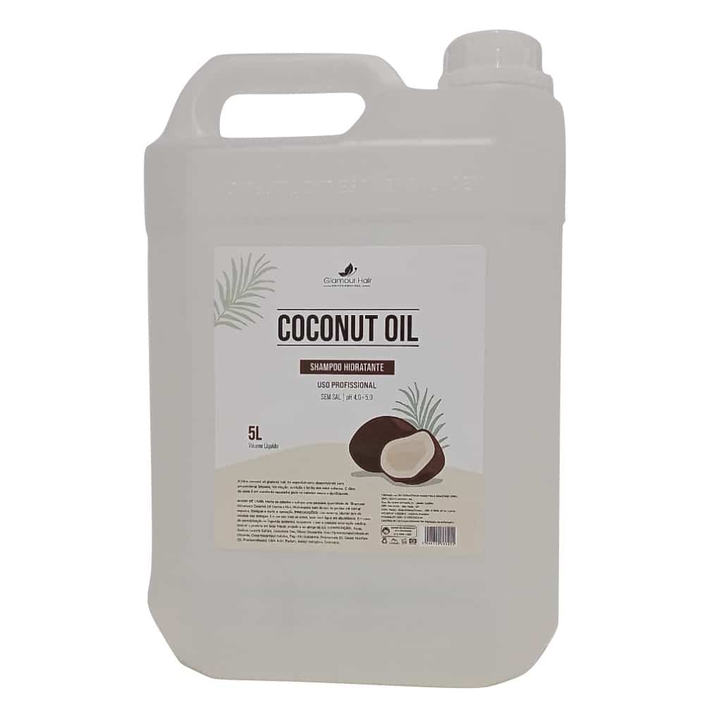 Shampoo Hidratante Coconut Oil 5 Litros Profissional Nutrição e Brilho